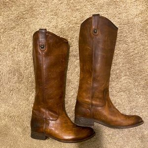 Melissa Button lug tall boots